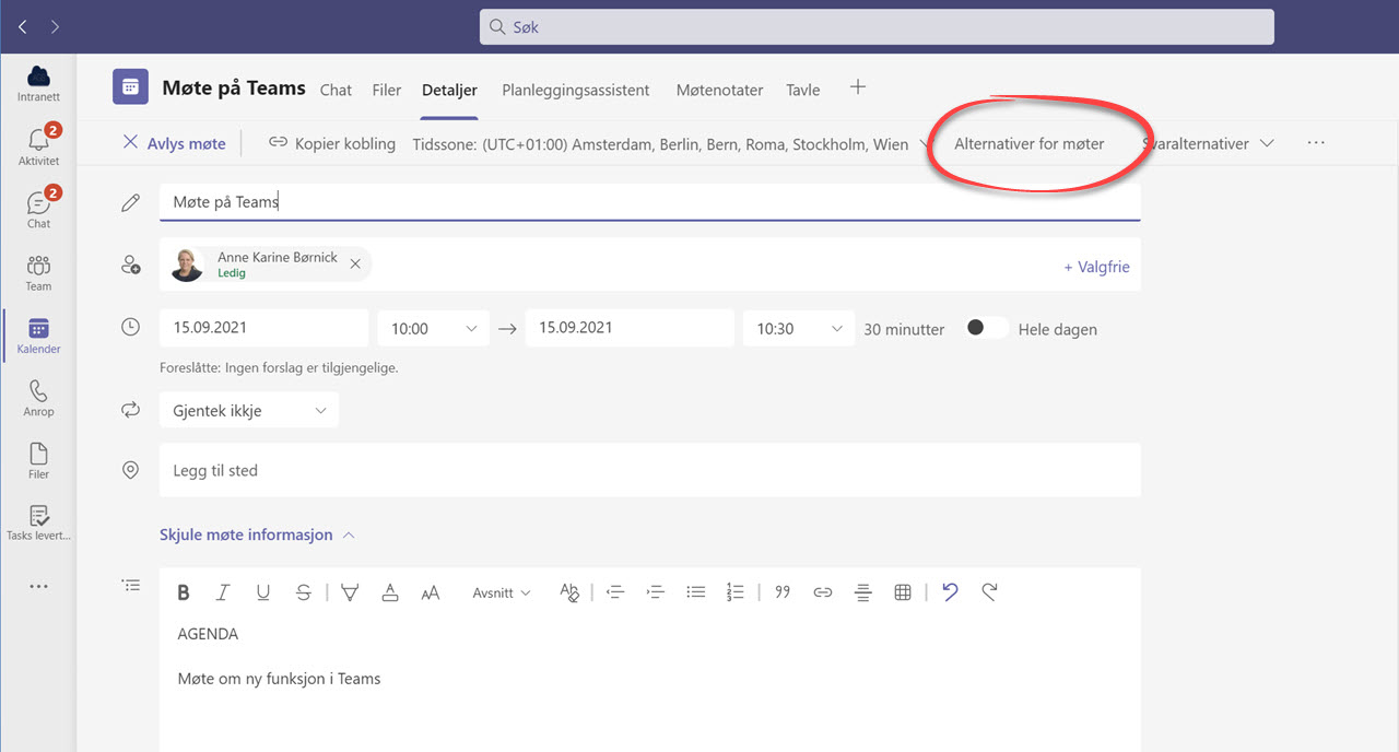 Automatisk opptak av møter i Microsoft Teams 5