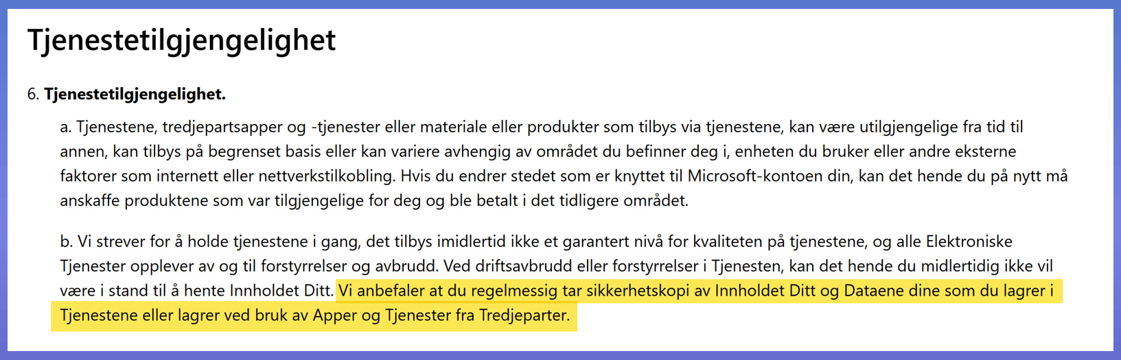 Backup av Microsoft 365 1-1