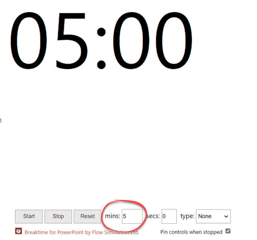 Hvordan aktivere Breaktime countdown timer i Powerpoint 6