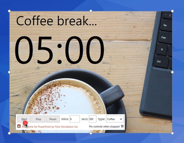 Hvordan aktivere Breaktime countdown timer i Powerpoint 9