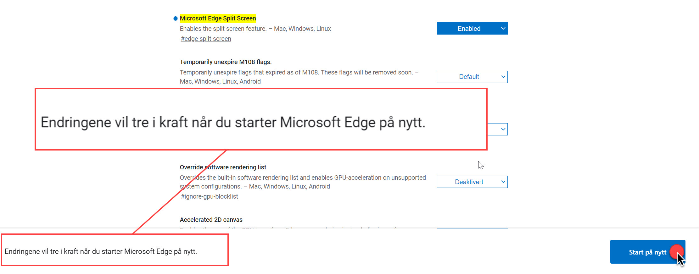 Hvordan aktivere split-screen i Microsoft Edge nettleser 4