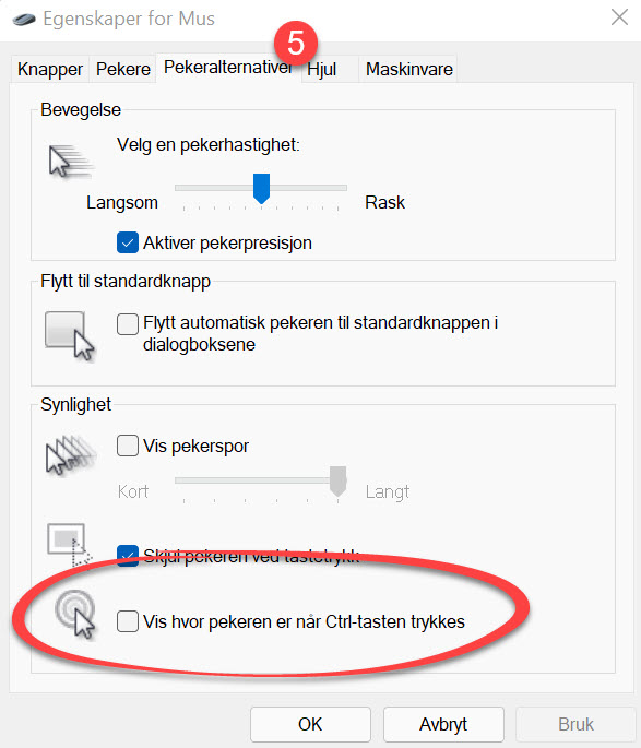 Hvordan bruke Mus Sonar i Windows 3