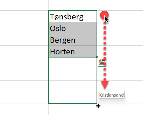 Hvordan bruke egendefinerte lister i Excel 12