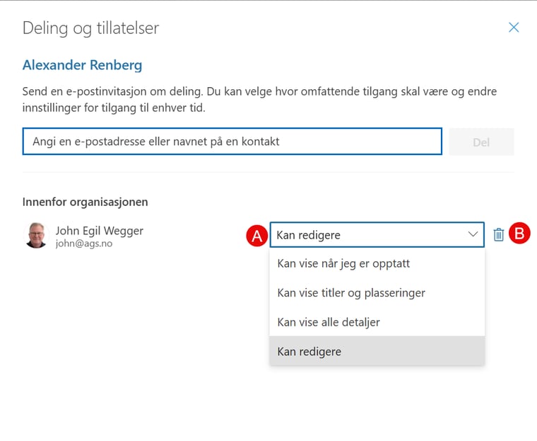 Hvordan dele og delegere kalenderen din i Nye Outlook 7
