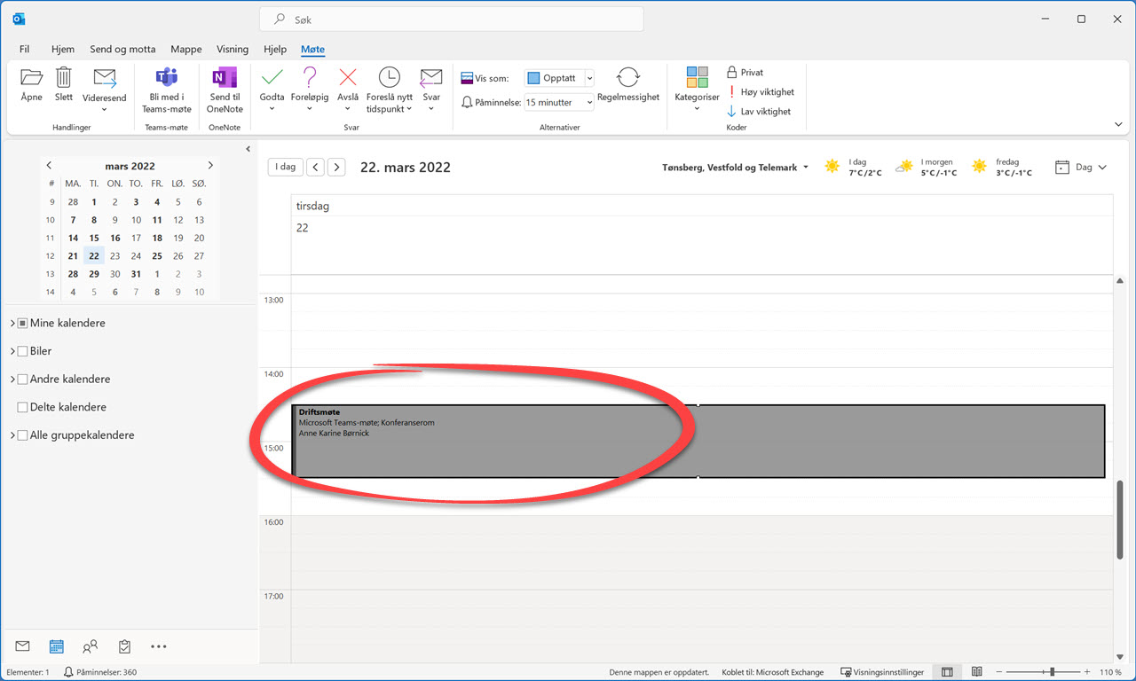 Hvordan sett fargeregler på møter i Outlook 12-1