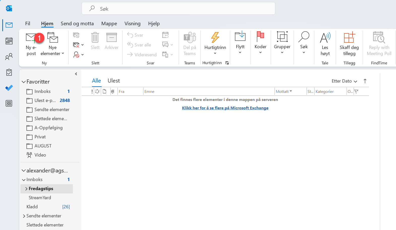 Gjenbruk fil som vedlegg i Outlook 1