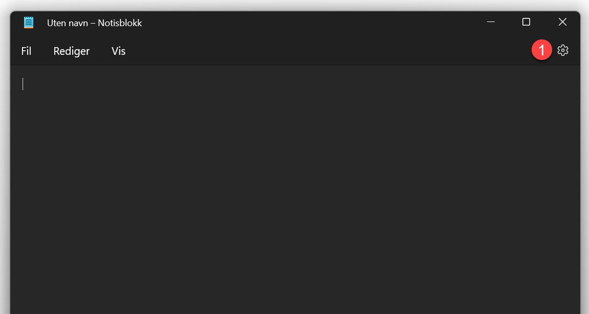 Guide til ny Notepad i Windows 11 font 1