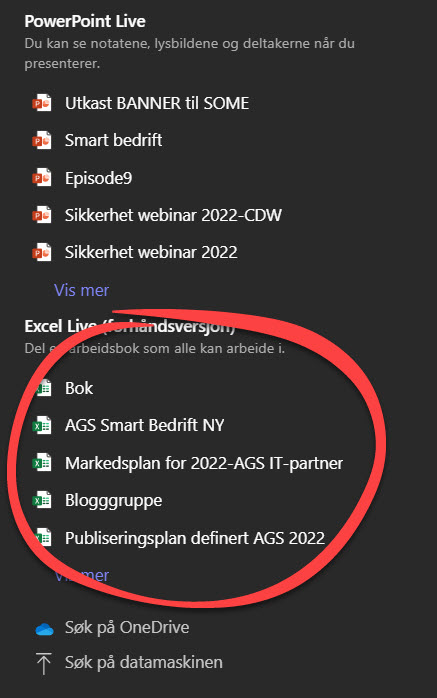 Hvordan bruke Excel Live i Teams 3