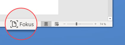 Hvordan bruke FOKUS funksjonen i Microsoft Word 3