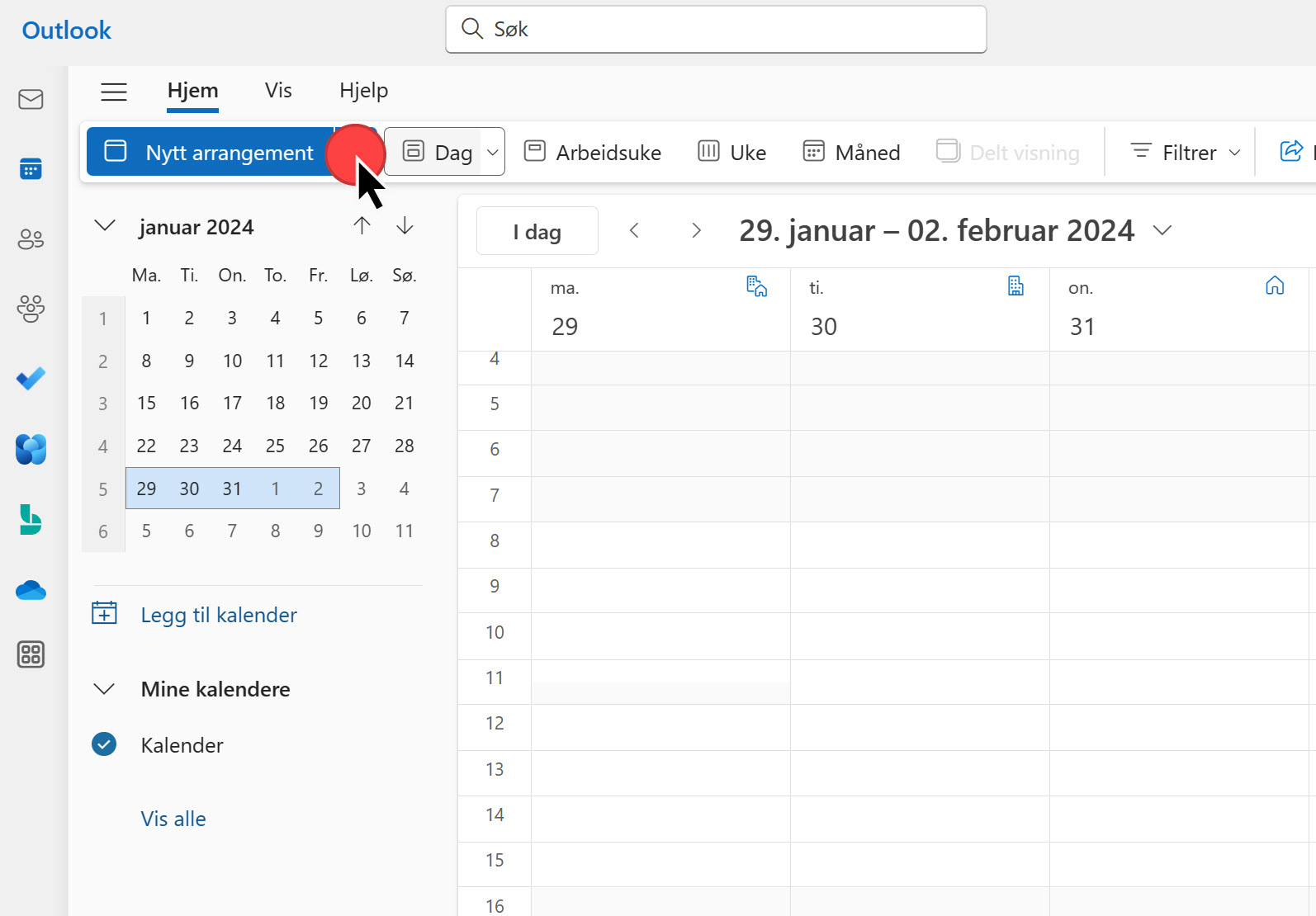 Hvordan bruke kalenderen i nye Outlook 1