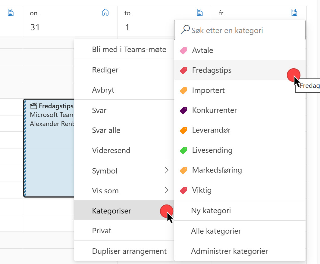 Hvordan bruke kalenderen i nye Outlook 9