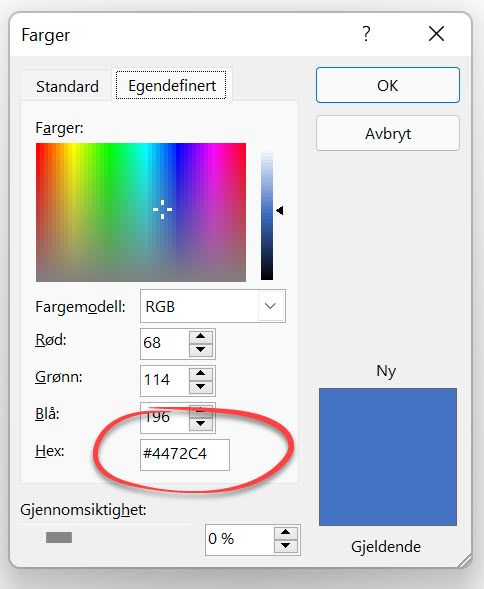Hvordan bruke ny fargevelger i Microsoft 365 7_1