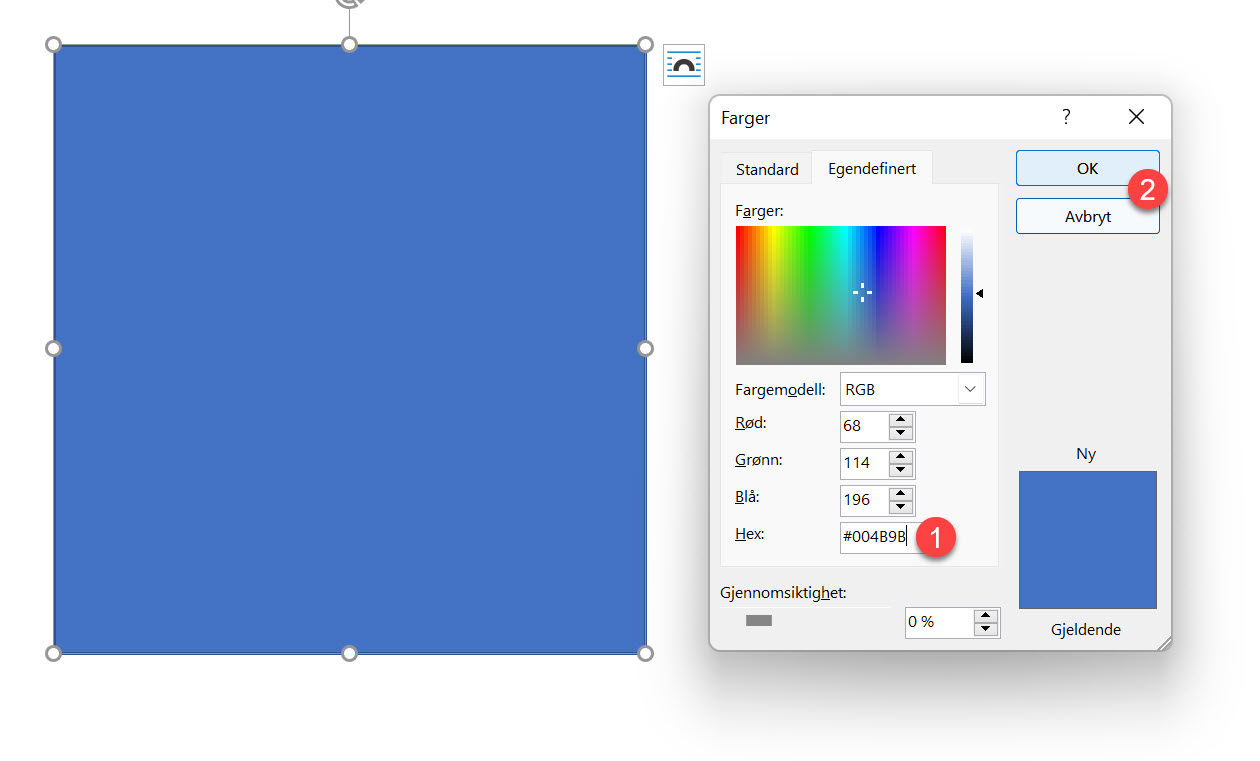 Hvordan bruke ny fargevelger i Microsoft 365 9