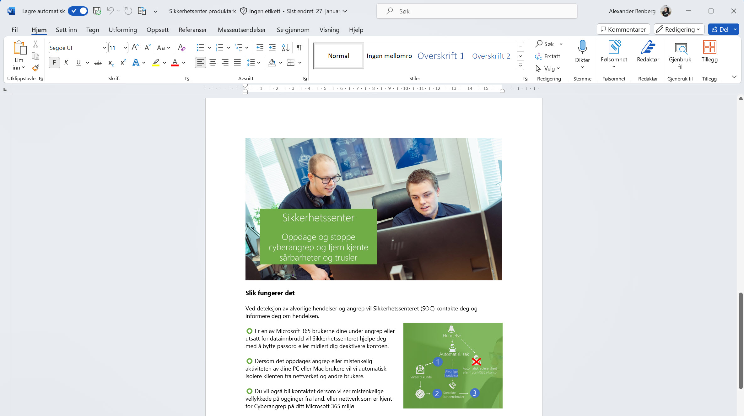 Hvordan dele Word, Excel og Powerpoint dokumenter 1