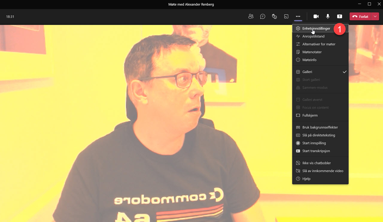 Hvordan endre kamerainnstillinger på Teams 3