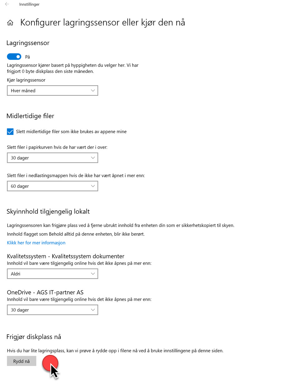 Hvordan frigjøre diskplass i Windows 10 automatisk 11