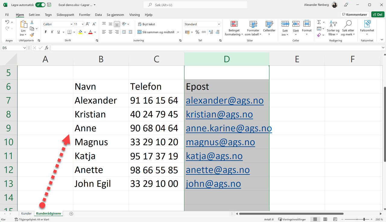 Hvordan lage Dropdown Lists i Excel