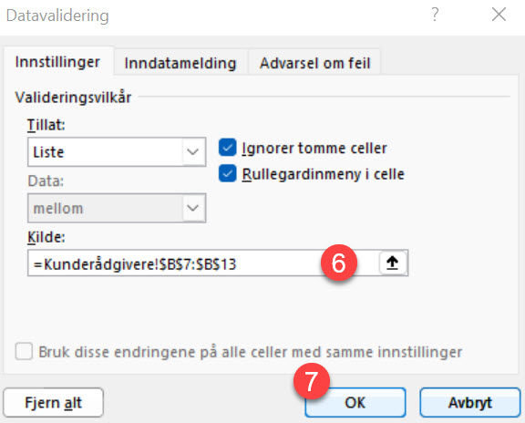 Hvordan lage Dropdown Lists i Excel