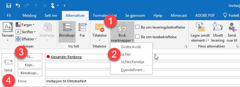 Hvordan lage avspørringer i Outlook 5