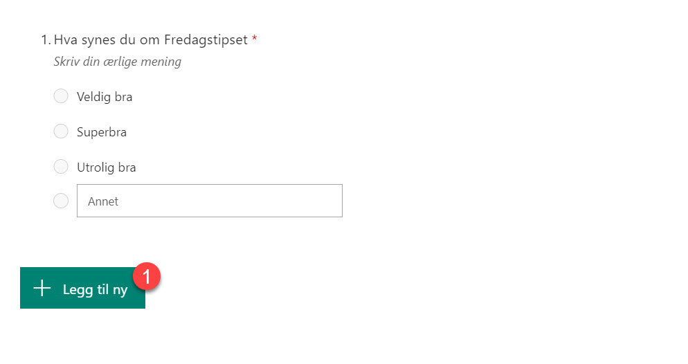 Hvordan lage spørreundersøkelse med Forms for Excel