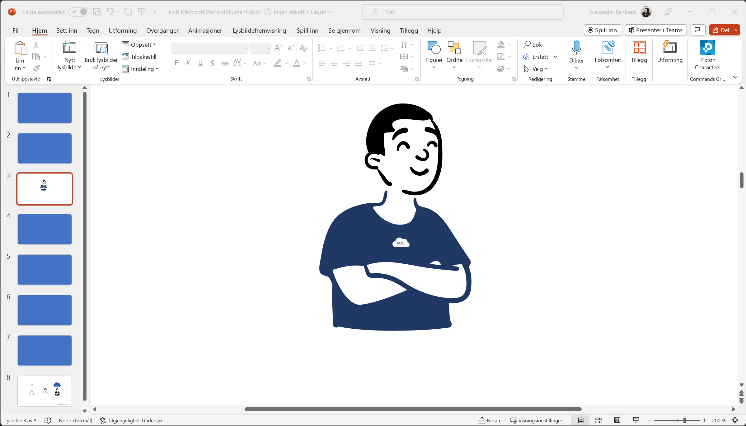 Hvordan lage tegnefilm figurer i PowerPoint 10