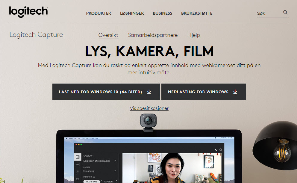 Hvordan lage webinar-løsning og streame med Logitech Capture GRATIS 1