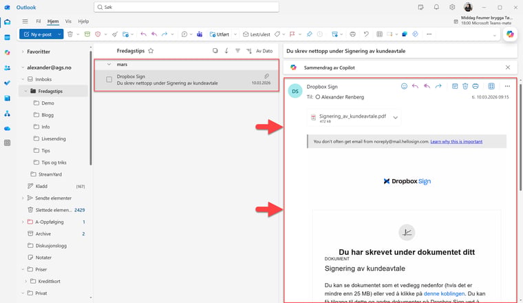 Hvordan lagre e-post som fil i Outlook 1