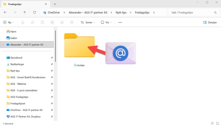 Hvordan lagre e-post som fil i Outlook 2