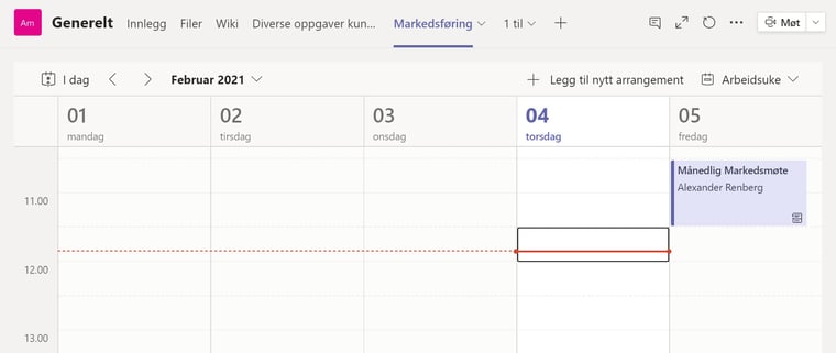 Hvordan legge til en kanalkalender i Microsoft Teams