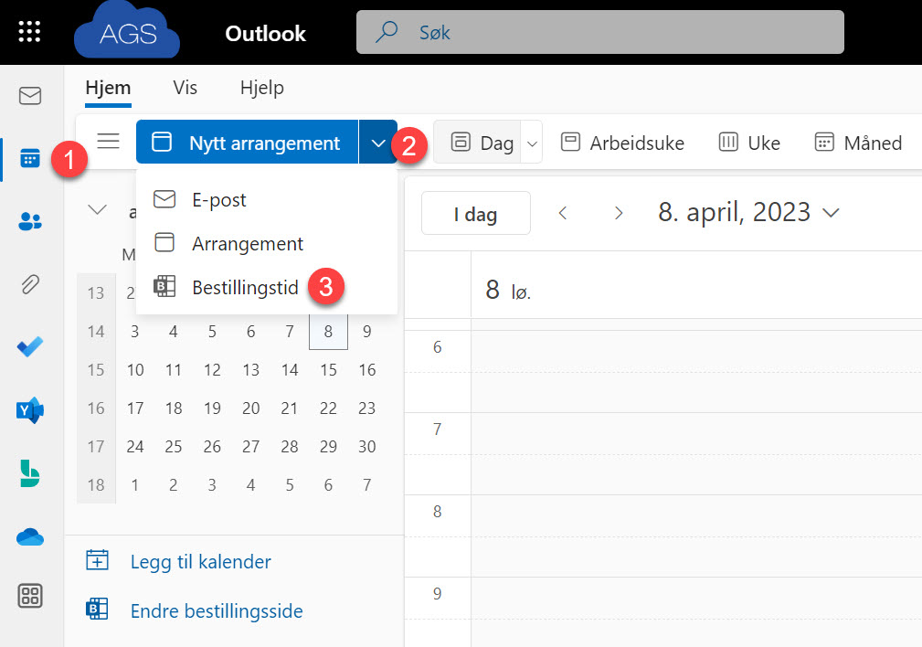 Hvordan opprette bestillingstid i Outlook 2