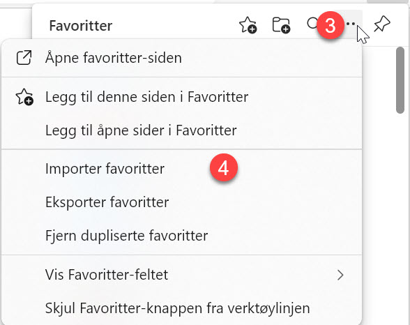 Hvordan overføre favoritter fra Chrome til Edge 4