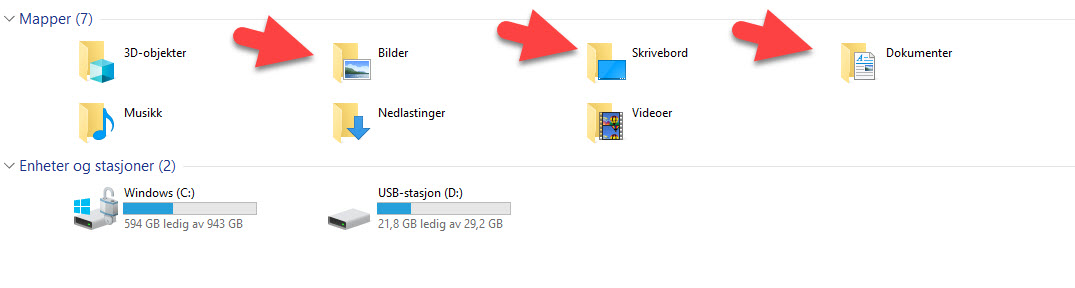 Hvordan sikkerhetskopiere dokumenter, bilder, skrivebord i Windows 10 1