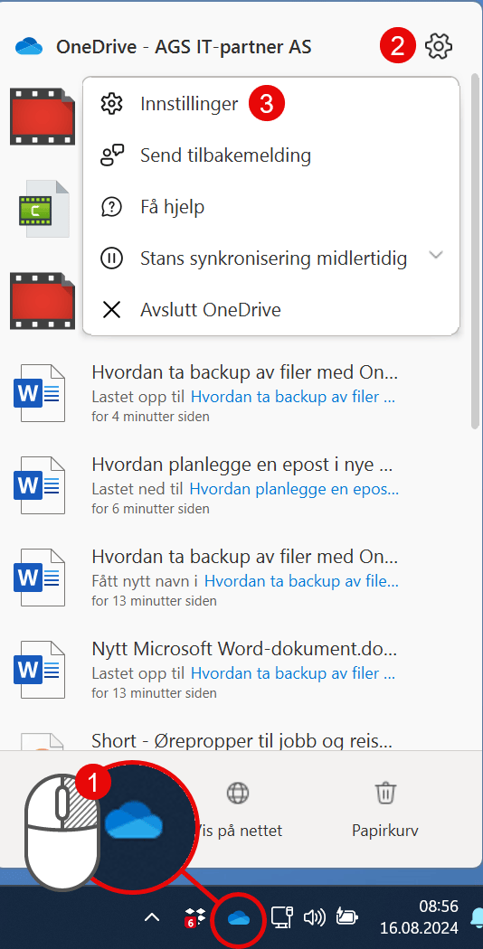 Hvordan ta backup av filer med OneDrive 1