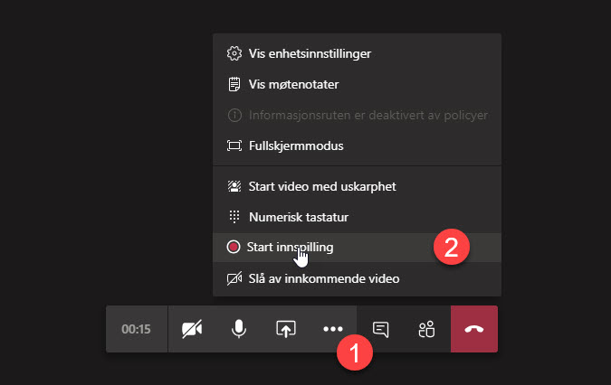 Hvordan ta opp et møte i Microsoft Teams 2