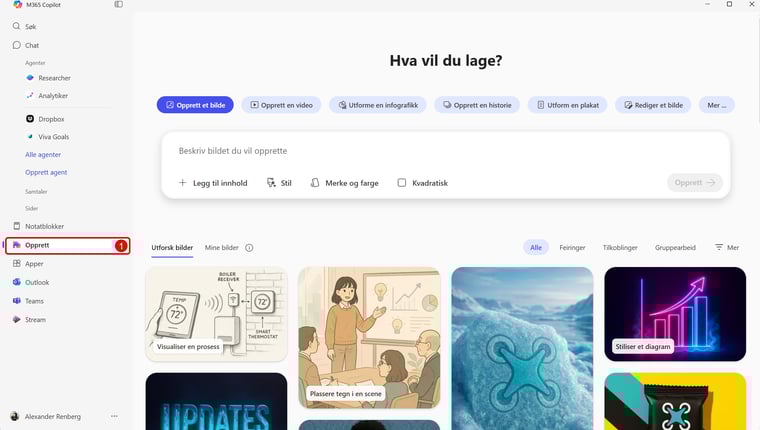 Lag en video med Microsoft 365 Copilot-appen 1