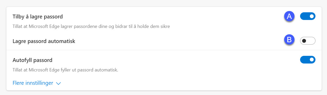Passord i Microsoft Edge nettleser 4