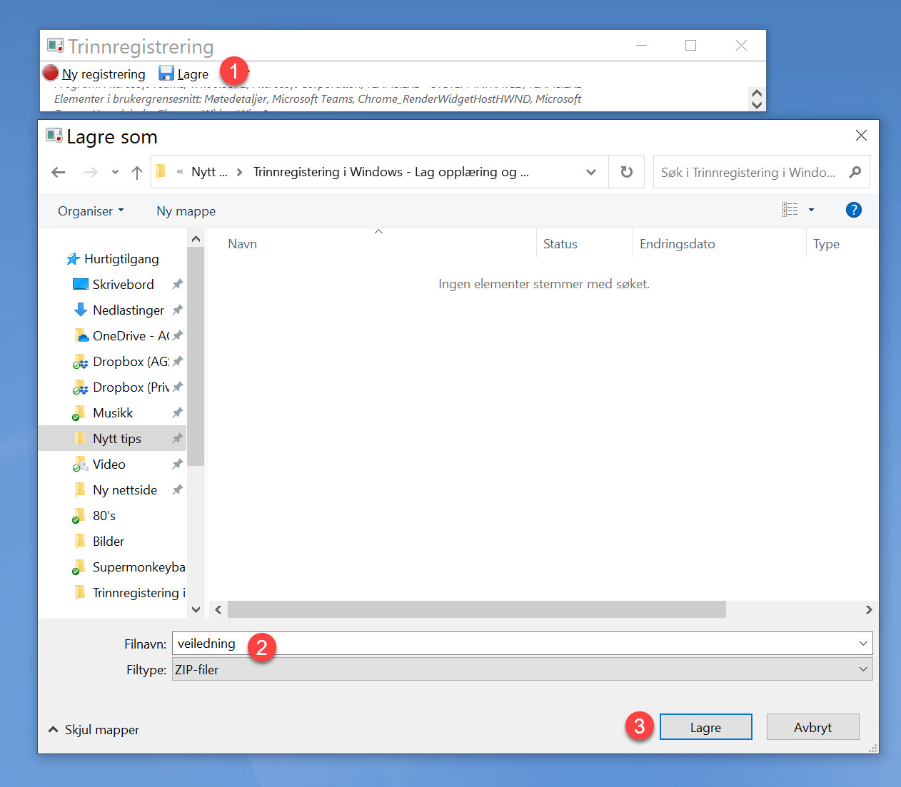Trinnregistering i Windows - Lag opplæring og dokumentasjon GRATIS 9