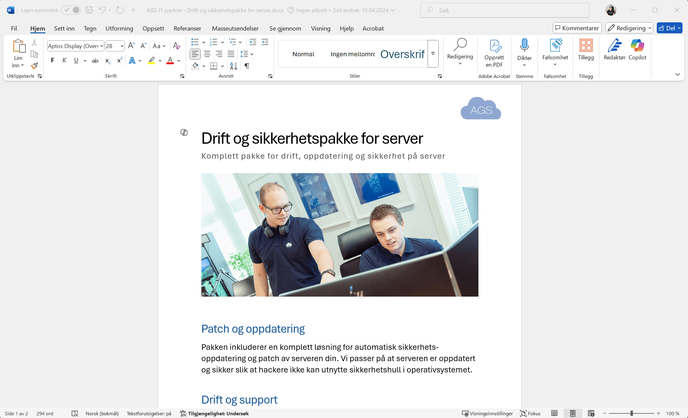 Word supertips - hvordan lagre som PDF 1