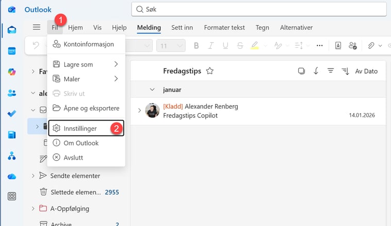 Hvordan aktivere blindkopi i Outlook 3
