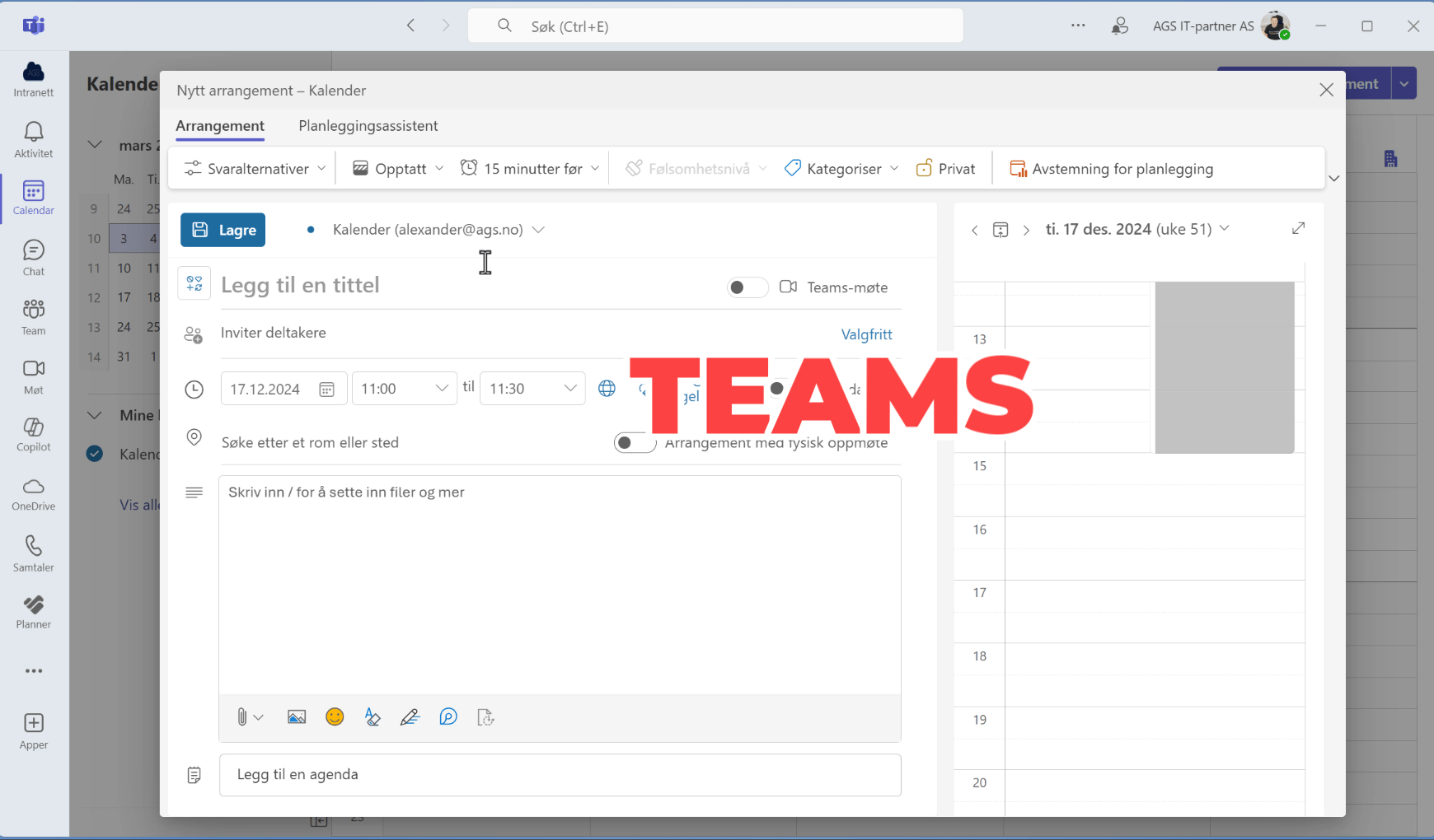 Hvordan aktivere ny kalender i Microsoft Teams 7