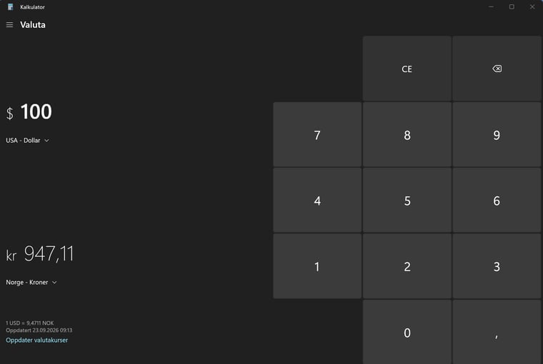 Hvordan bruke Windows kalkulatoren som valutakalkulator 3