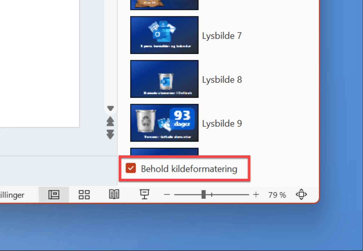 Hvordan bruke lysbilder på nytt i PowerPoint 7