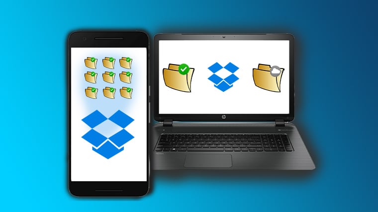 Hvordan bruke smart synkronisering i Dropbox (BILDE 1-3.)