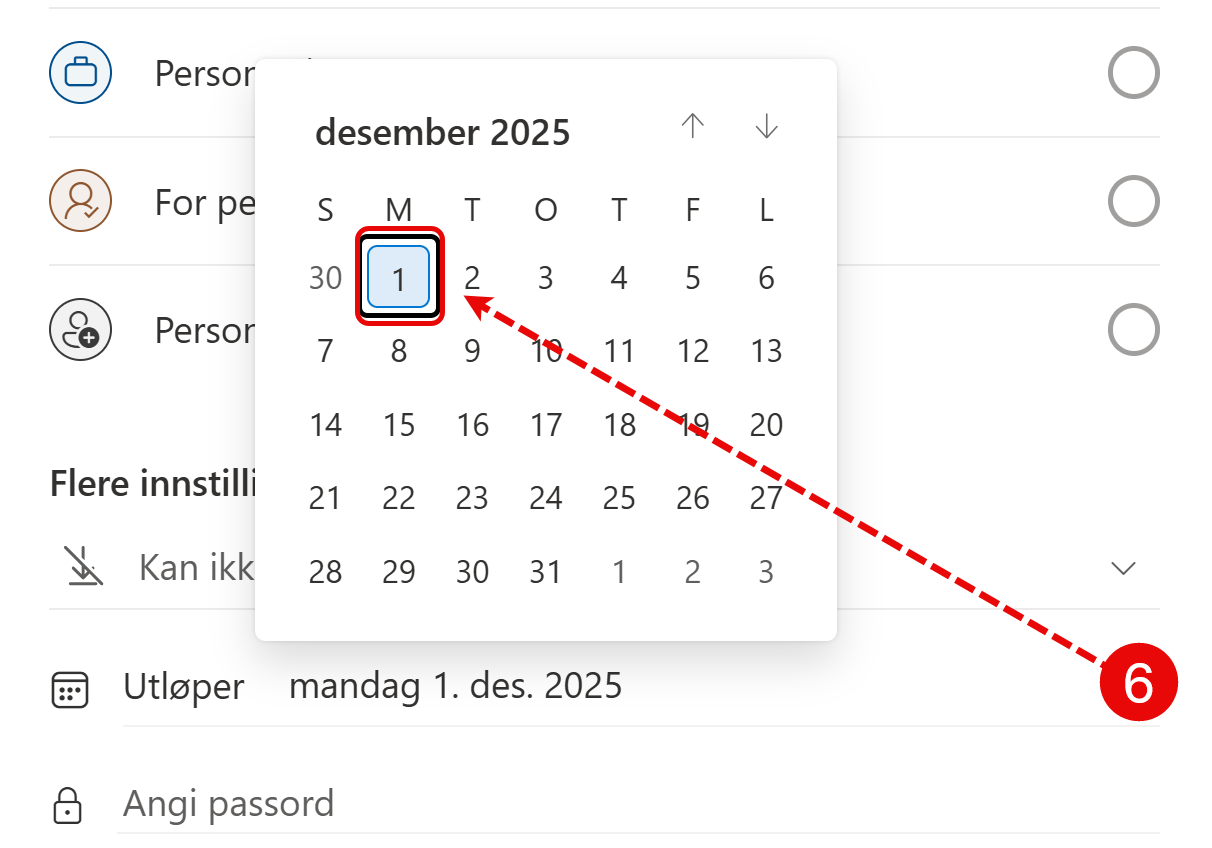 Hvordan dele filer med passordbeskyttelse i OneDrive 7