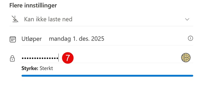 Hvordan dele filer med passordbeskyttelse i OneDrive 8