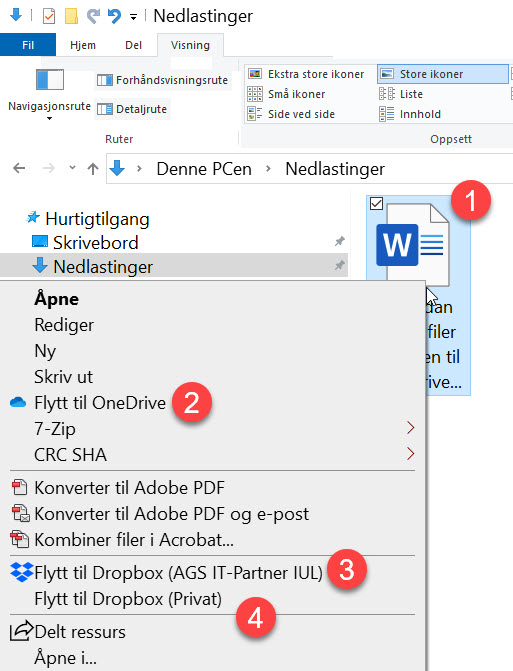 Hvordan flytte filer til skyen med OneDrive eller Dropbox 4