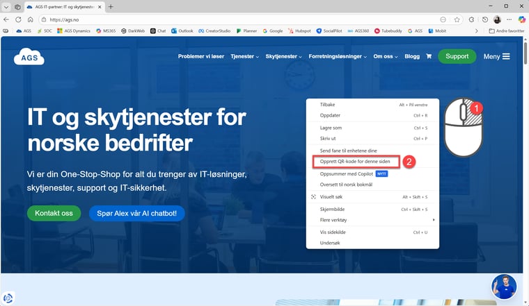 Hvordan lage QR kode med Microsoft Edge 2
