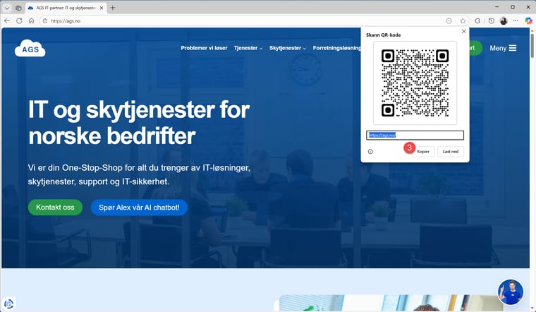 Hvordan lage QR kode med Microsoft Edge 3