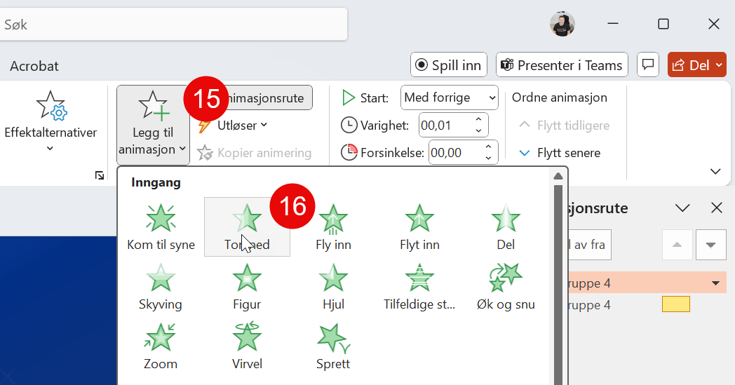 Hvordan lage SMOOTH ZOOM animasjon i PowerPoint 10