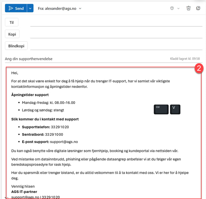 Hvordan lage e-postmal i Outlook 2